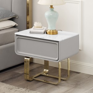 Comodini in acciaio inossidabile in acciaio inossidabile francese Luxuria in marmonaturale da comodino da comodino